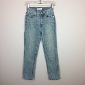 Madewell The Perfect Vintage Jeans Size 23 Womans Mid Rise Med Wash Blue Denim